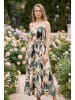 SOULSHAE Jurk beige/groen/zwart