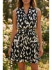 SOULSHAE Kleid in Schwarz/ Creme