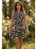 SOULSHAE Kleid in Schwarz/ Creme