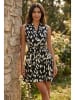 SOULSHAE Kleid in Schwarz/ Creme