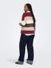 ONLY Carmakoma Pullover in Bordeaux/ Beige