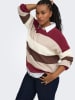 ONLY Carmakoma Pullover in Bordeaux/ Beige