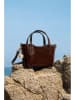 Christian Laurier Leder-Henkeltasche "Bailey" in Braun - (B)25 x (H)14 x (T)9 cm