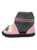 Beck Hüttenschuhe "Little Hearts" in Rosa/ Grau