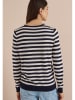 Cecil Pullover in Dunkelblau/ Weiß