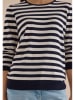 Cecil Pullover in Dunkelblau/ Weiß