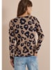 Cecil Pullover in Hellbraun/ Schwarz