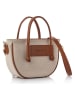 Lucky Bees Henkeltasche in Beige/ Hellbraun - (B)29 x (H)18 x (T)11 cm