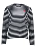 Marc O'Polo Longsleeve in Dunkelblau/ Creme
