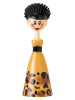 Vigar Szczotka "Dolls Leo" w kolorze żółto-czarnym do mycia naczyń - wys. 24,5 cm