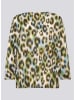 Rabe Bluse in Grün/ Beige