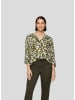 Rabe Bluse in Grün/ Beige