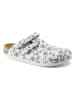 Birkenstock Leren clogs "Kay" wit/zwart - wijdte S