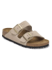 Birkenstock Skórzane klapki "Arizona" w kolorze beżowym
