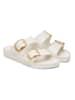 Birkenstock Slippers "Arizona Big Buckle" wit - wijdte S