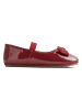 Wheat Leren ballerina's "Rosen" rood