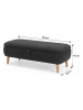 Scandinavia Concept Sitzbank "Rena" in Anthrazit - (B)90 x (H)45 x (T)30 cm