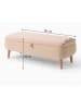 Scandinavia Concept Zitbank "Rena" beige - (B)90 x (H)45 x (D)30 cm