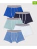 PETIT BATEAU 5er-Set: Boxershorts in Blau/ Dunkelblau/ Türkis