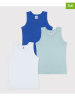 PETIT BATEAU 3er-Set: Unterhemden in Blau/ Türkis/ Weiß