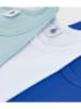 PETIT BATEAU 3er-Set: Unterhemden in Blau/ Türkis/ Weiß