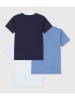 PETIT BATEAU 3er-Set: Shirts in Dunkelblau/ Weiß/ Blau