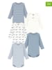 PETIT BATEAU 5er-Set: Bodys in Blau/ Weiß