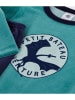PETIT BATEAU Pyjama in Türkis/ Dunkelblau
