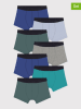 PETIT BATEAU 7er-Set: Boxershorts in Blau/ Grün/ Beige