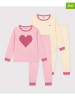 PETIT BATEAU 2er-Set: Pyjamas in Rosa/ Gelb