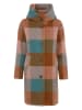 Fuchs Schmitt Wollmantel in Camel/ Rosa/ Blau