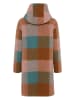 Fuchs Schmitt Wollmantel in Camel/ Rosa/ Blau