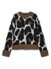 Vero Moda Sweter w kolorze brązowo-kremowo-czarnym