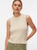 Vero Moda Top dzianinowy w kolorze beżowym