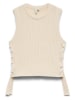 Vero Moda Top dzianinowy w kolorze beżowym
