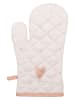 Clayre & Eef Rękawica kuchenna w kolorze kremowym - 30 x 18 cm