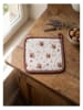 Clayre & Eef pannenlappen crème/rood - (L)20 x (B)20 cm