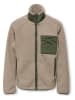 ONLY & SONS Junior Fleecejacke "Dallas" in Beige/ Grün