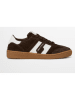 Marc O'Polo Shoes Skórzane sneakersy "Court" w kolorze ciemnobrązowym