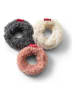 Hoopo 3-delige set: kattenspeelgoed "Mini Donuts" grijs/lichtroze/beige - Ø 5 cm