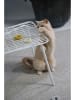 Hoopo 3-delige set: kattenspeelgoed "Mini Donuts" grijs/lichtroze/beige - Ø 5 cm