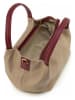 Mia Tomazzi Leder-Henkeltasche "Taro" in Beige - (B)25 x (H)28 x (T)18 cm