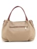 Mia Tomazzi Leder-Henkeltasche "Taro" in Beige - (B)25 x (H)28 x (T)18 cm