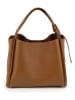 Mia Tomazzi Leder-Henkeltasche "Veglia" in Hellbraun - (B)24 x (H)20 x (T)15 cm