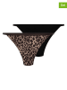 Hunkemöller 2er-Set: Strings in Schwarz/ Hellbraun