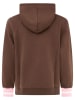 Zwillingsherz Sweatjacke "Très Bien" in Braun