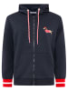 Zwillingsherz Sweatjacke "Très Bien" in Dunkelblau
