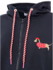 Zwillingsherz Sweatjacke "Très Bien" in Dunkelblau
