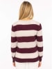 Zwillingsherz Kaschmir-Pullover in Bordeaux/ Creme