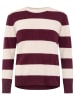 Zwillingsherz Kaschmir-Pullover in Bordeaux/ Creme